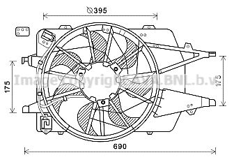 AVA QUALITY COOLING fd7577 -  Вентилятор, охлаждение двигателя